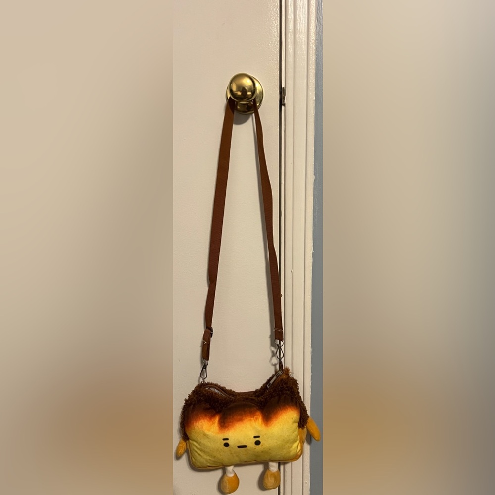 NEW Squishable Toast Adjustable Crossboy Bag Never Used Harajuku Kawaii